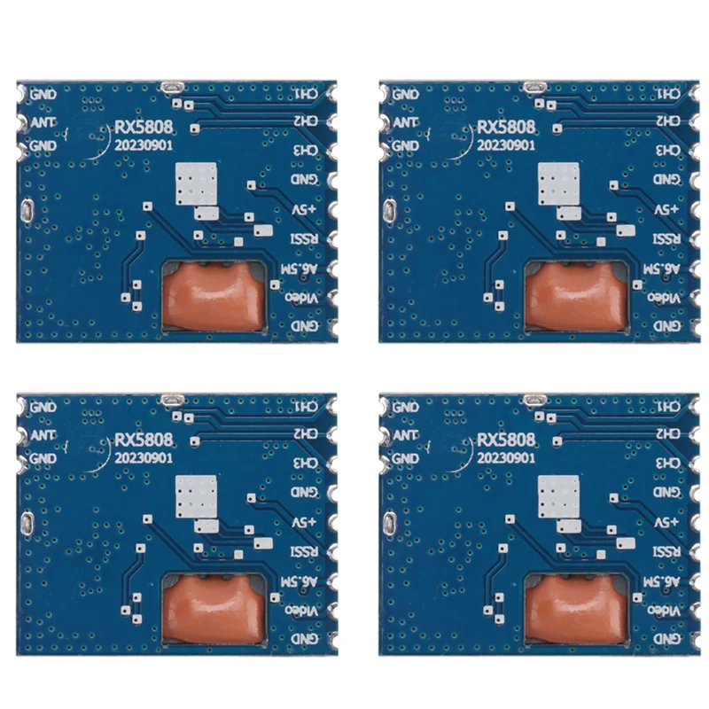 

A99E-4Pcs FPV 5.8G Wireless Mini Audio Video Receiver Module RX5808 For FPV System RC Helicopter