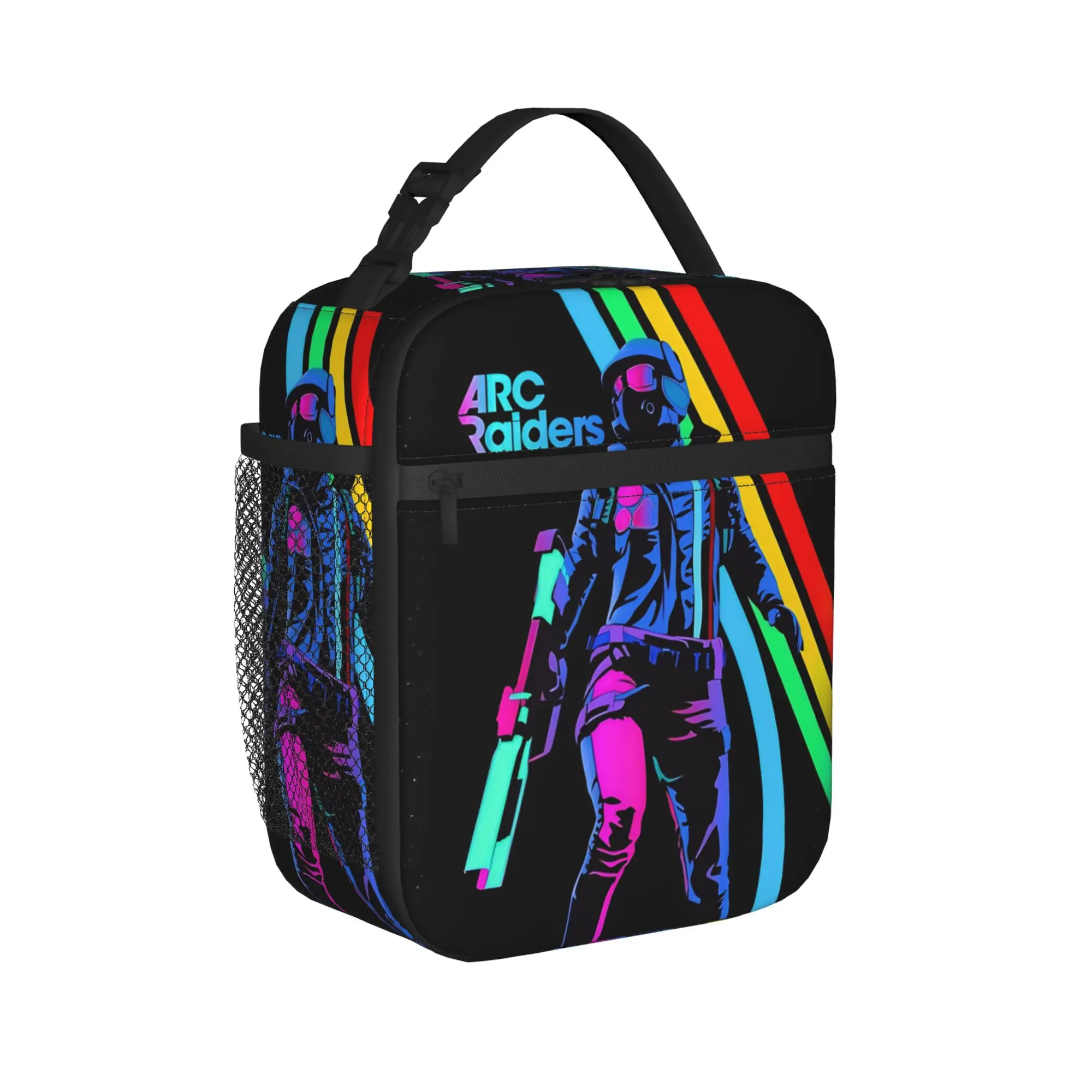 Arc Raiders Sci Fi Gaming Insulated Lunch Bag Cooler Bag Reusable,Meal Container  Portable Tote Lunch Box Bento Pouch Beach