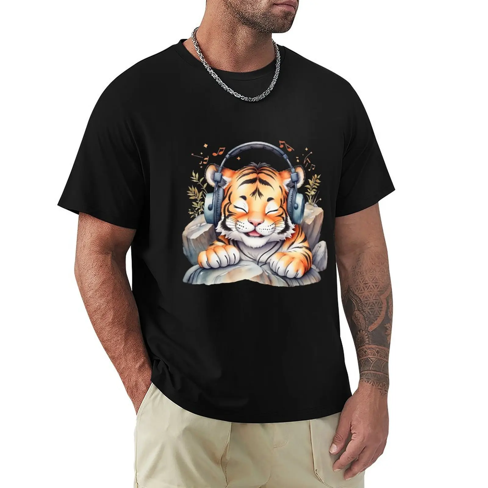 Tiger Tunes T-Shirt Functional Casual Short Sleeve Tee