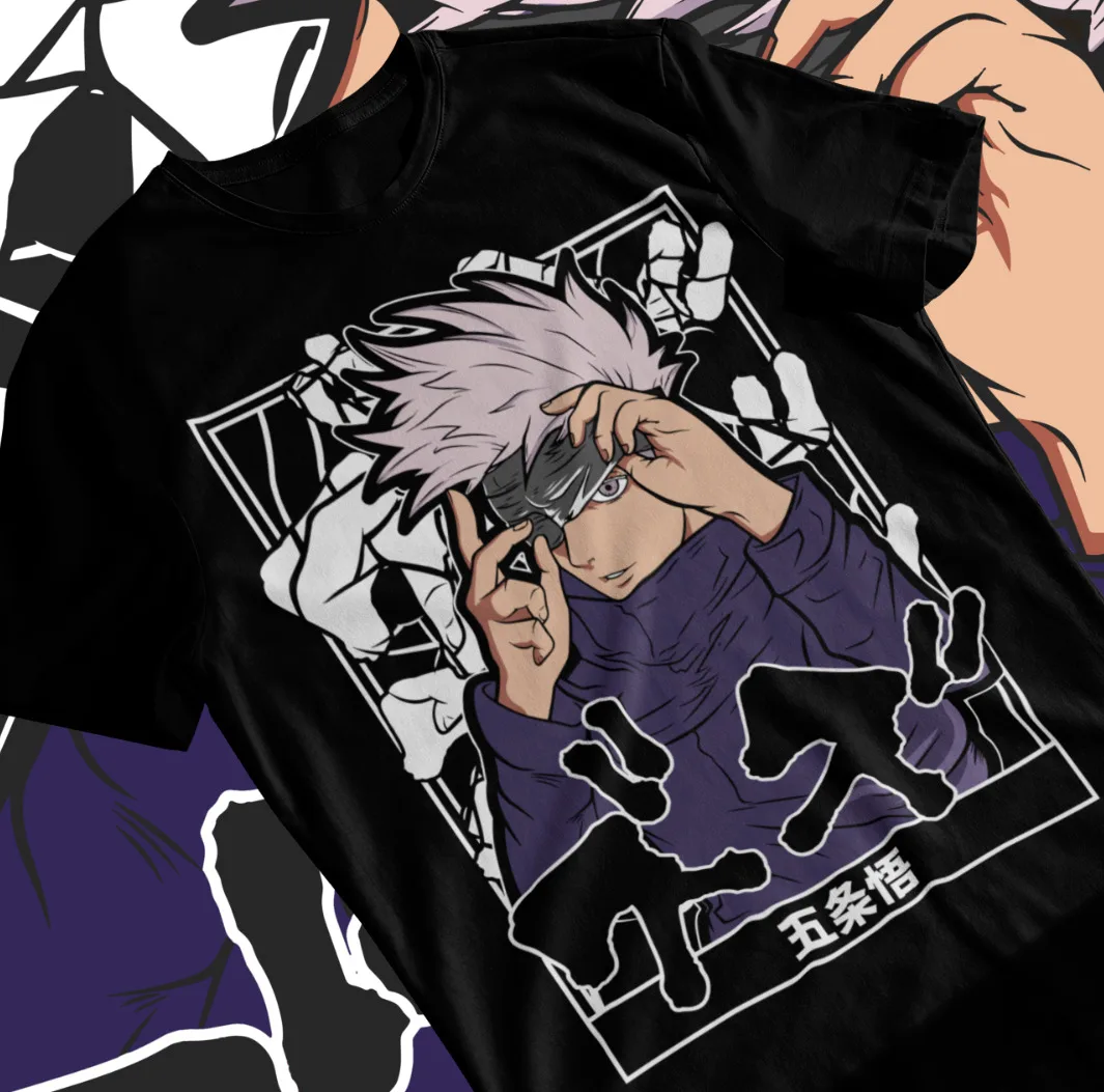 Gojo Satoru T-Shirt Jujutsu Kaisen Itadori Sukuna Megumi Anime Shirt Soft Tee