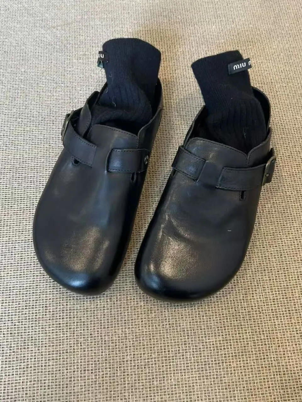 

ex Thi Boted Кожаные сандалии с открытым носком без шнуровки в стиле ретро, летние тапочки большого размера f, домашняя и уличная одежда