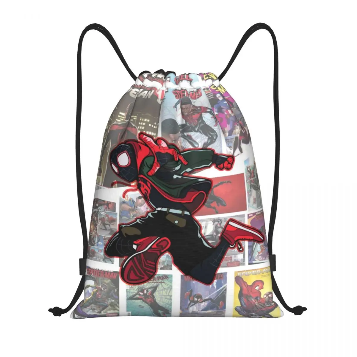

Сумка на шнурке Marvel, рюкзак-мешок на шнурке с изображением Человека-паука, регулируемый рюкзак-мешок на шнурке, сумка для хранения вещей в стиле Мстителей