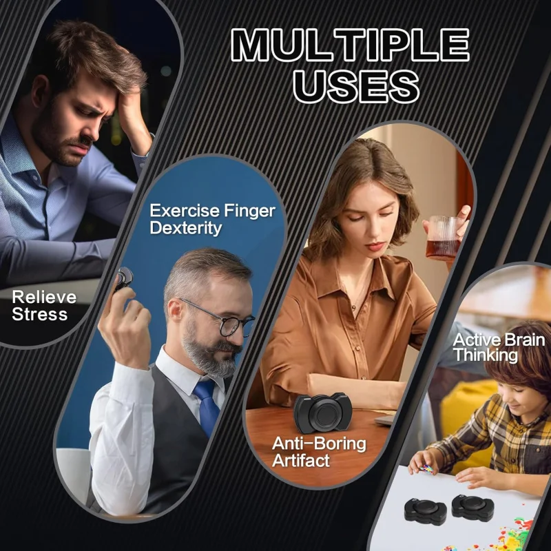 ألعاب فيدجيت 3 في 1 للبالغين: سبينر، منزلق ونقر - محامل مغناطيسية من الفولاذ المقاوم للصدأ، وتركيز معزز، وكسر عادة #5