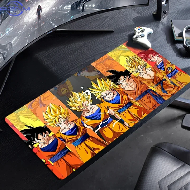 Multi-panel Comic Strip Anime Warrior Group Print Mouse Pad, Rubber Non Slip Backing, Smooth Surface Gaming Desk Mat for Gaming