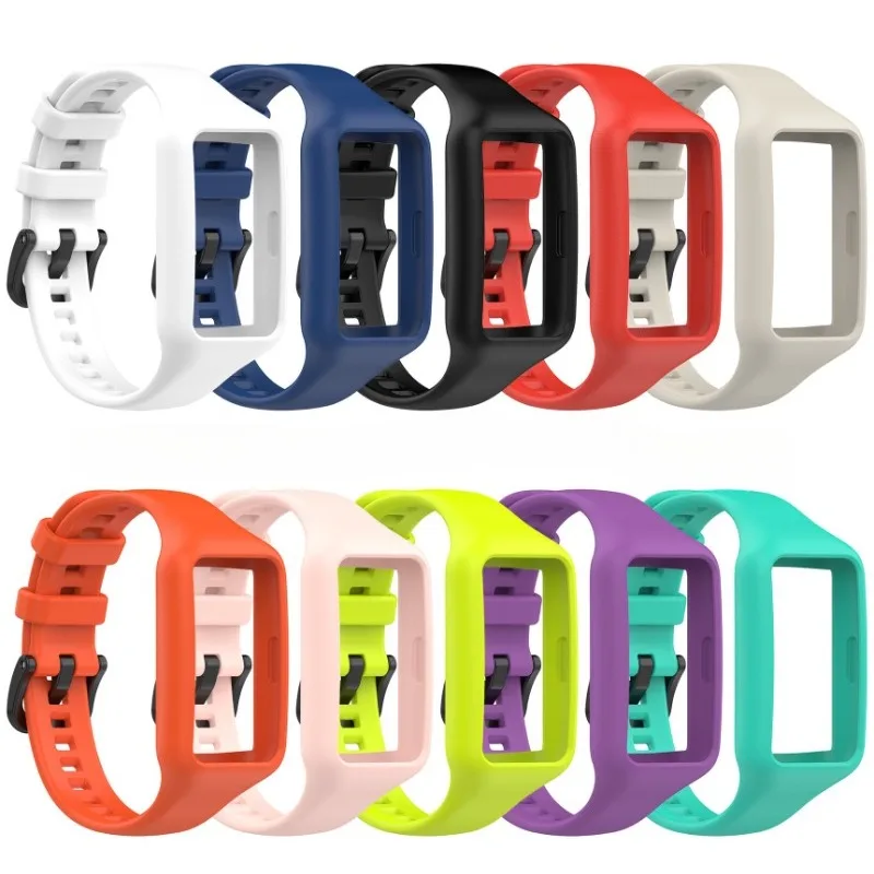 Silicone Strap For Huawei Band 8 7 6 Bracelet Wristband for Huawei Honor Band 6 Integrated Band + Case