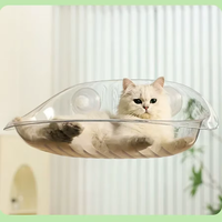New suction cup cat hammock indoor transparent strong suction viewing cabin multi pet anti slip cat climbing frame sofa cushion