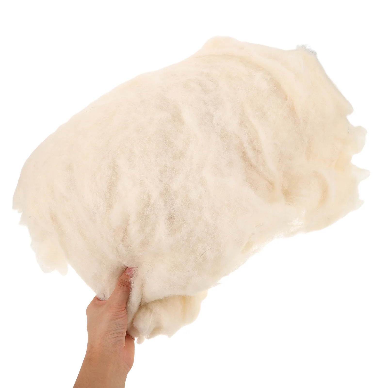 

1 Bag 500G Pure Lamb Wool Quilt Stuffing Soft Warmth Retention Breathable Skin-Friendly Comforter Fill For Winter Bedroom Use