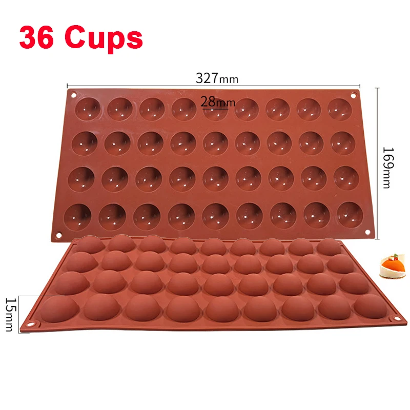 Halbkugel-Silikon-Schokoladenform, halbe Kugel, Kuchenform, Silikonkuppel, Backformen, DIY, Pudding, Süßigkeiten, Gelee, Küche, Backwerkzeug – Detail 19