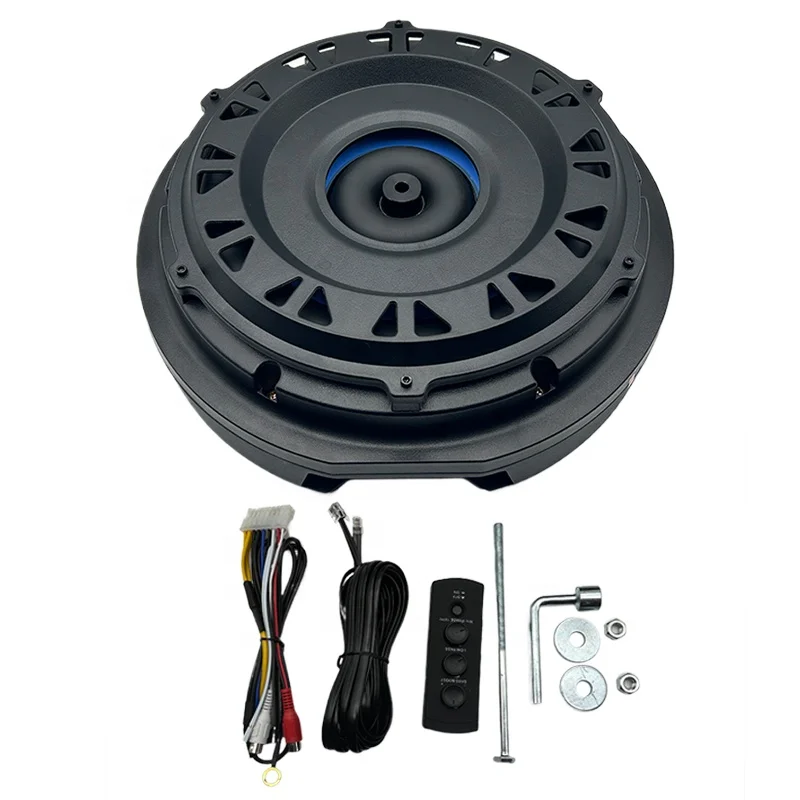 Subwoofer delgado activo de 12V, subwoofer de neumático de repuesto para coche, subwoofer de alta calidad, buena venta