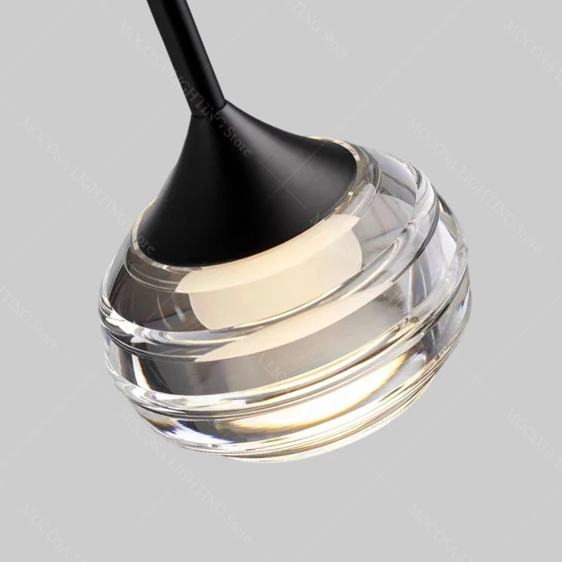 Water Drop LED Pendant Bedroom Bedside Lamps Modern Stairwell Light Living Room Ceiling Hanging Lamp Indoor Staircase Chandelier - Image 5