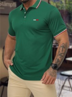 Men's Summer POLO Shirt Tops Street Style Fleece tops Autumn Casual tshirt Fashionable Crewneck Pullovers
