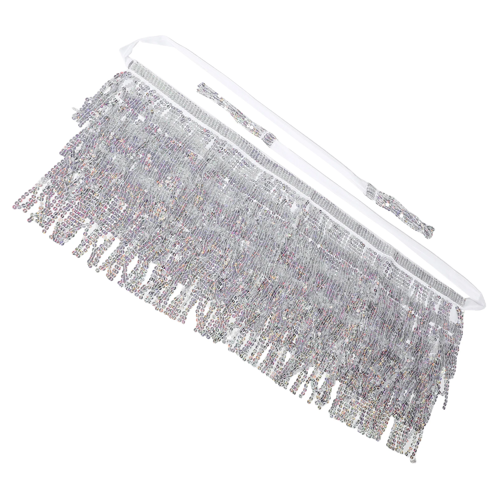 

Belly Dance Sequin Fringe Hip Scarf Tassel Boho Festival Sparkly Belt Costume Accessory Party Rave Skirt Belly