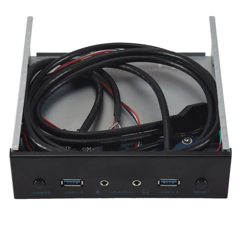 AED7-Usb 3.0 2 Port Optical Drive Front Panel Expansion Adapter Usb 3.0 Hub +Hd Audio+Power Switch Button