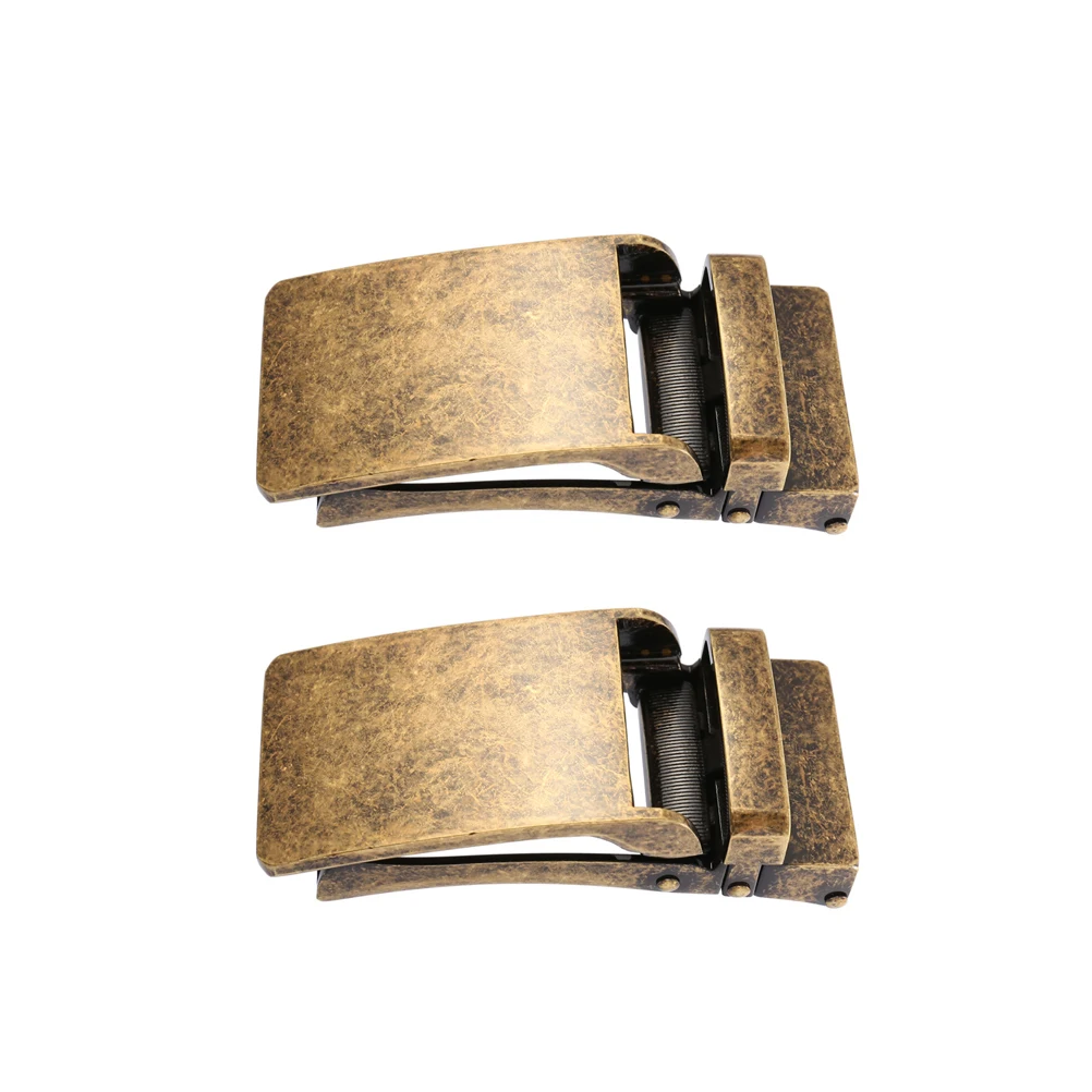 

2pcs Men'S Belt Buckles Business Alloy Automatic Buckle Ratchet Belt Buckles For Men Light Brown Easy To Use Durable
