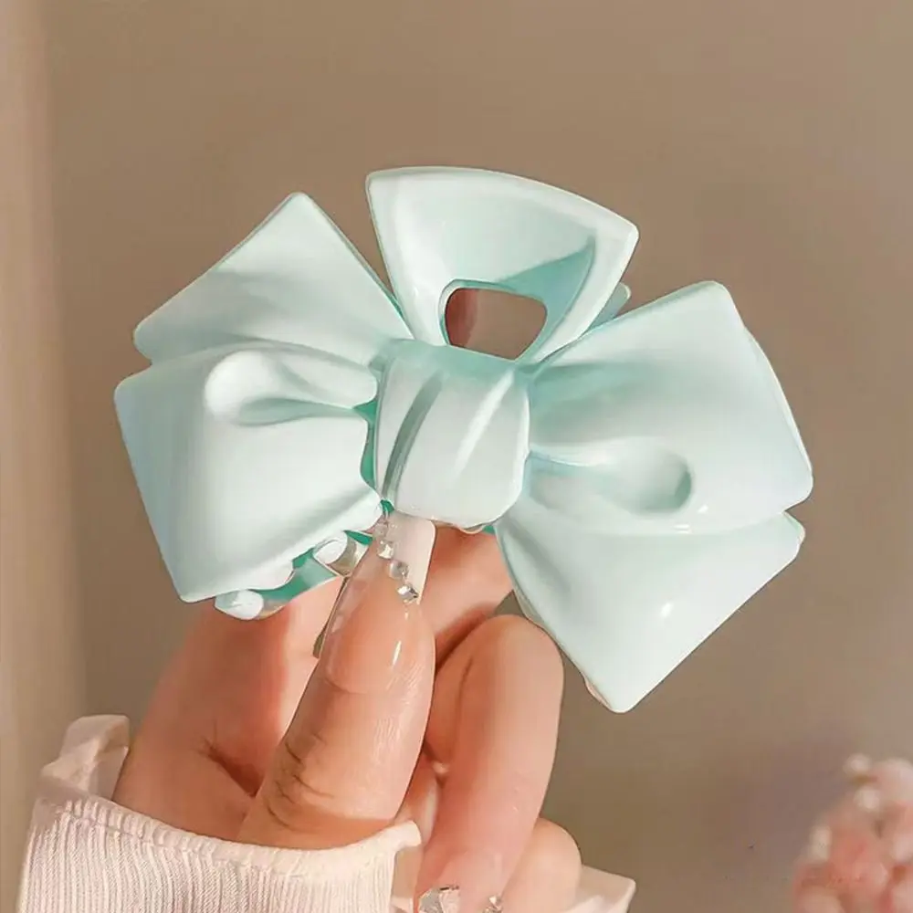 Fashion Five-pointed Star Bow Hair Clip Acrylic Jelly Color Shark Clip Pan Hair Grab Clip for Women Hair Accessories