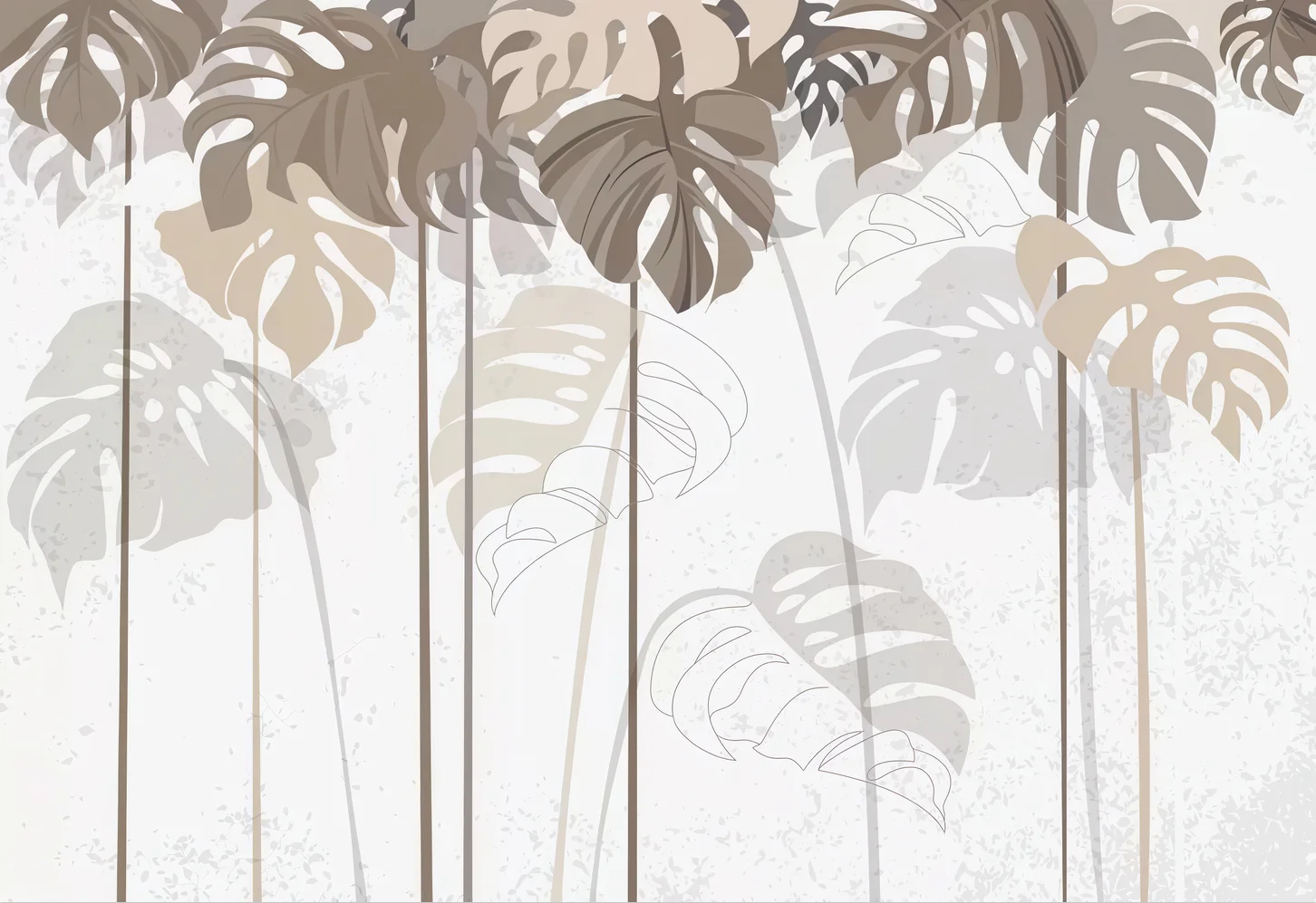 

Custom wallpaper 3D tropical rainforest plant leaf palm leaf Mural home decoration relief self-adhesive material 3d Wallpaper