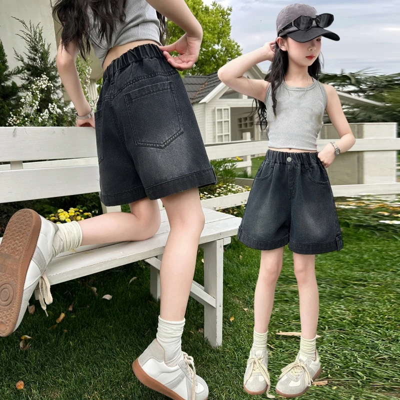 shorts-de-jeans-para-meninas-corte-a-com-cintura-elastica-botoes-ocultos-shorts-casuais-de-verao-para-criancas-de-6-a-14-anos