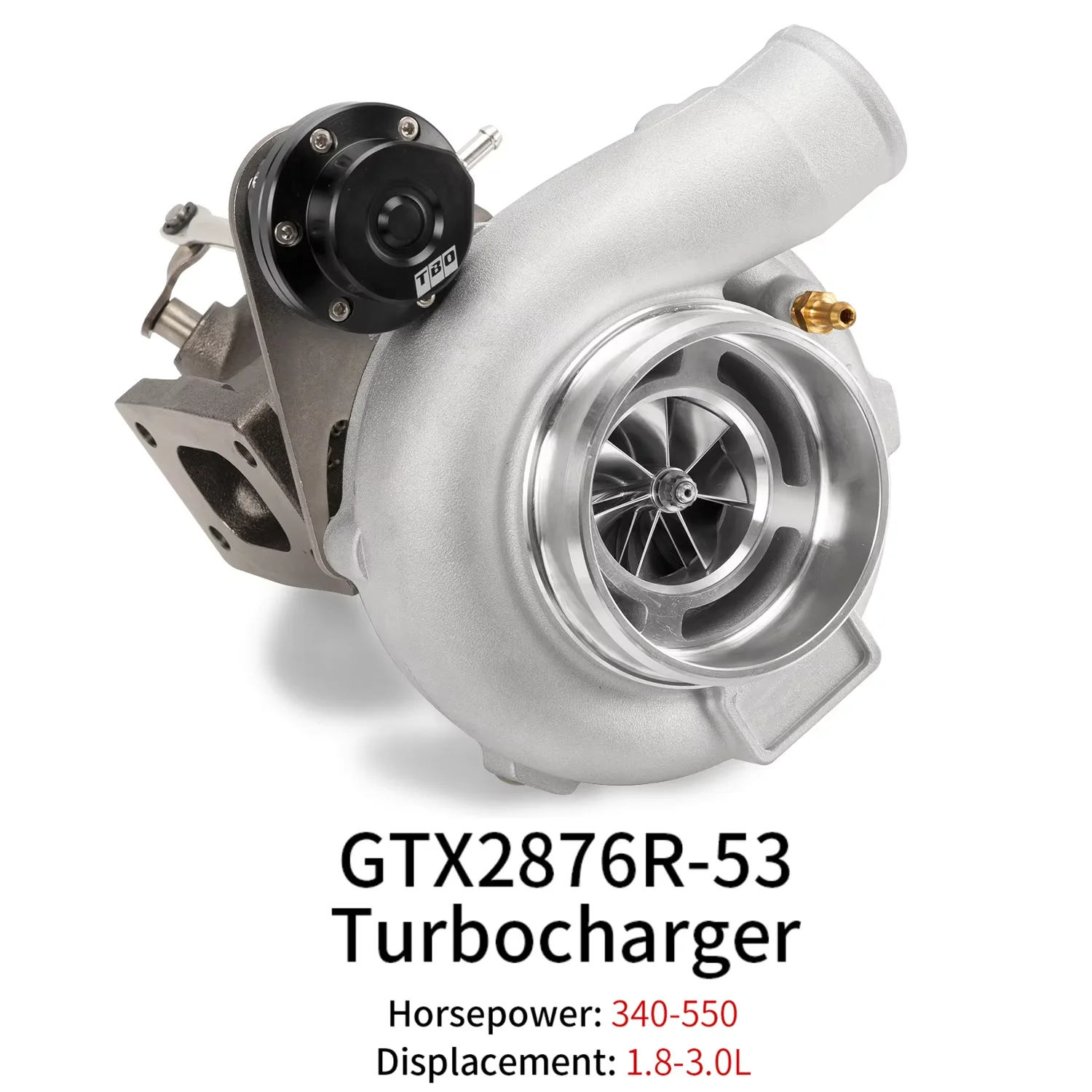 

Турбина GTX2876R-53 T25 76 В-диапазонная 5 болтов 1,8-3,0 л, HP340-550, A/R 0,64, характеристики шарикового подшипника, кованое колесо турбокомпрессора