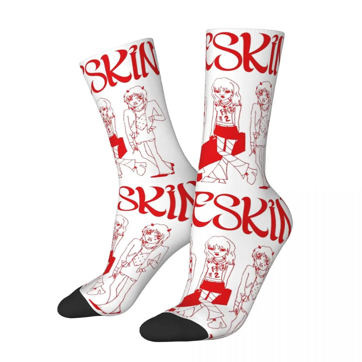 Maneskin Italian Rock Band Socks Men's Women's Polyester Casual Socks High Quality Spring Summer Autumn Winter Stockings Gifts