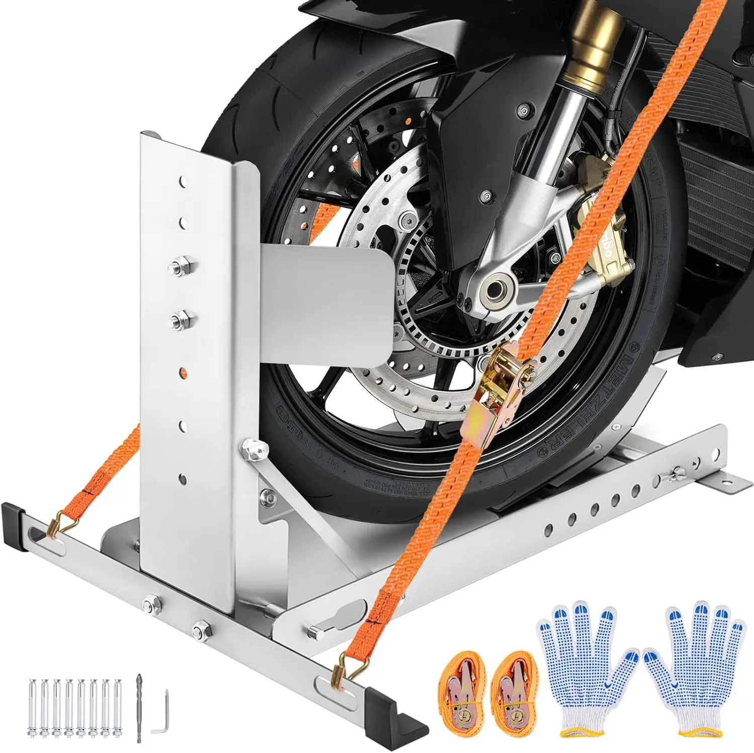 

Сверхмощная подставка для мотоциклетных колес из нержавеющей стали, универсальная, подходит для велосипедов и прицепов емкостью 3000 фунтов