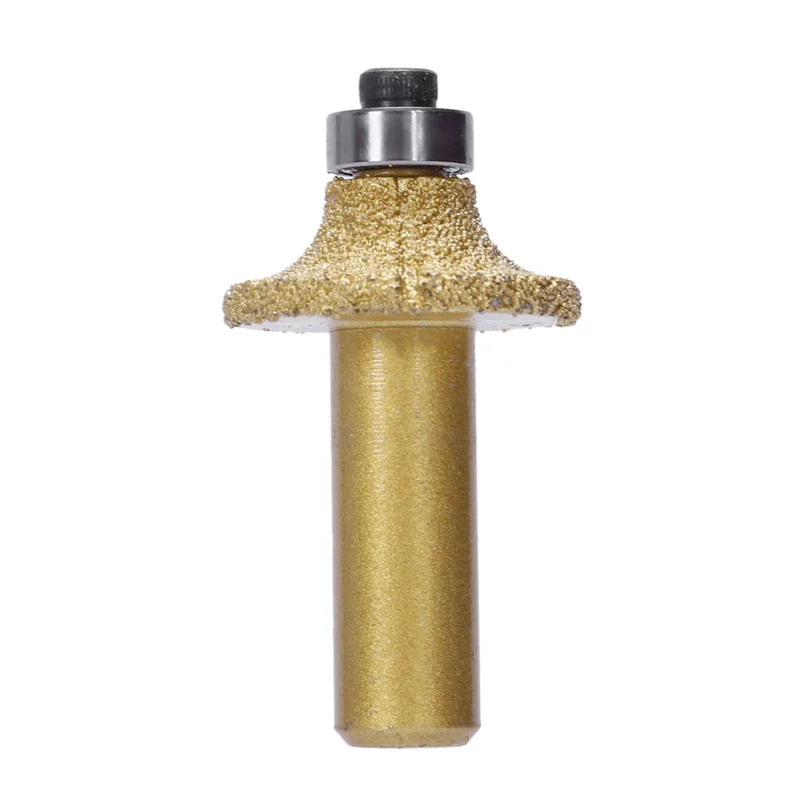 AT29-2X Marble 31Mm Dia Bullnose Diamond Profile Wheel Router Bit Gold Tone