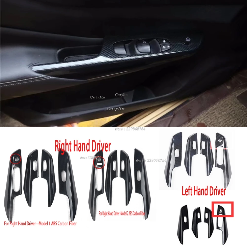 

RHD LHD For Nissan Navara NP300 ST Terra 2014-2019 Interior Accessories Window Switch Panel Frame Cover Trim Interior Stickers