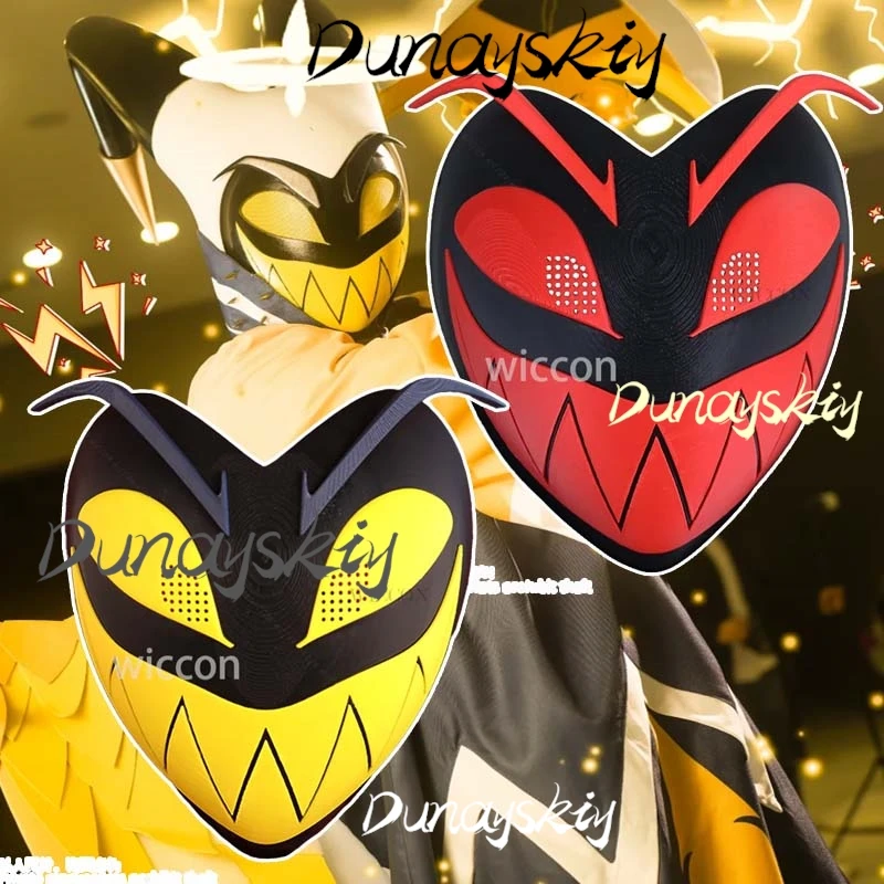 Nuevo Adam Cosplay máscara roja amarilla Cosplay 3D accesorios de plástico duro Anime Hotel primer hombre Ángel para Halloween Cos Hazinn personalizado