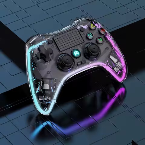 Transparant Colorful Wireless Game Controller for PS4 /Switch /PS3/Android /PC/IOS Joystick Gamepad for PS4 Console Touch Button