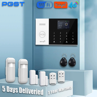PGST 4G WiFi Security Protection Tuya Smart Life Home Door Magnetic Motion Sensor Alarm Security System Kit Set Alexa Garage