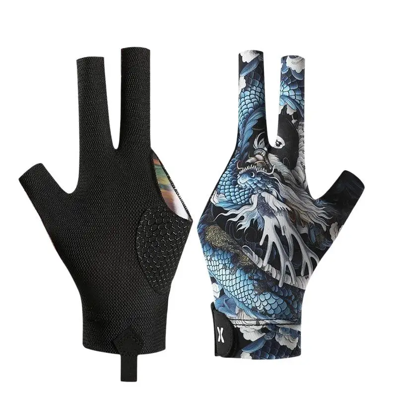 1 Pc Moisture-wicking Left Hand Billiard Cue Glove Breathable 3 Finger Snooker Glove for Extended Pool Game Sessions