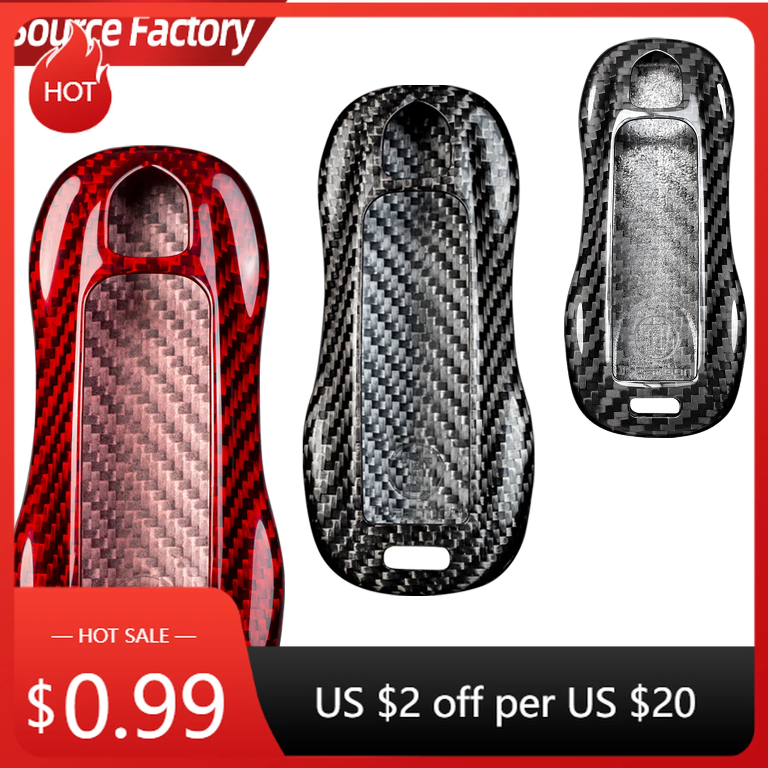 

Car Stickers Carbon Fiber Key Fob Cover for Porsche Cayenne 918 Panamera 2018-2024 Key Fob Case for 911 Carrera Taycan Acce
