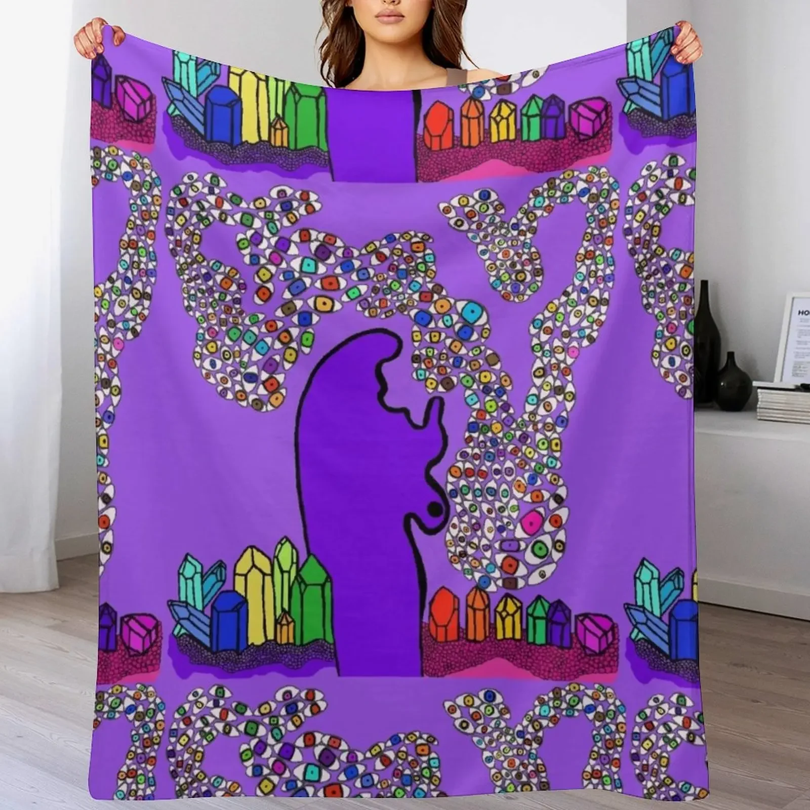

Doorway to the minds eye 2019 Throw Blanket Fluffy Cozy Throw Blanket for Home Decor