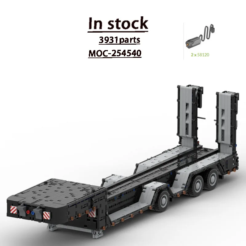 

MOC-254540 Новая классическая модель низкорамного прицепа с дистанционным управлением, конструктор, 3931 деталь, подарок на день рождения для мальчиков и детей