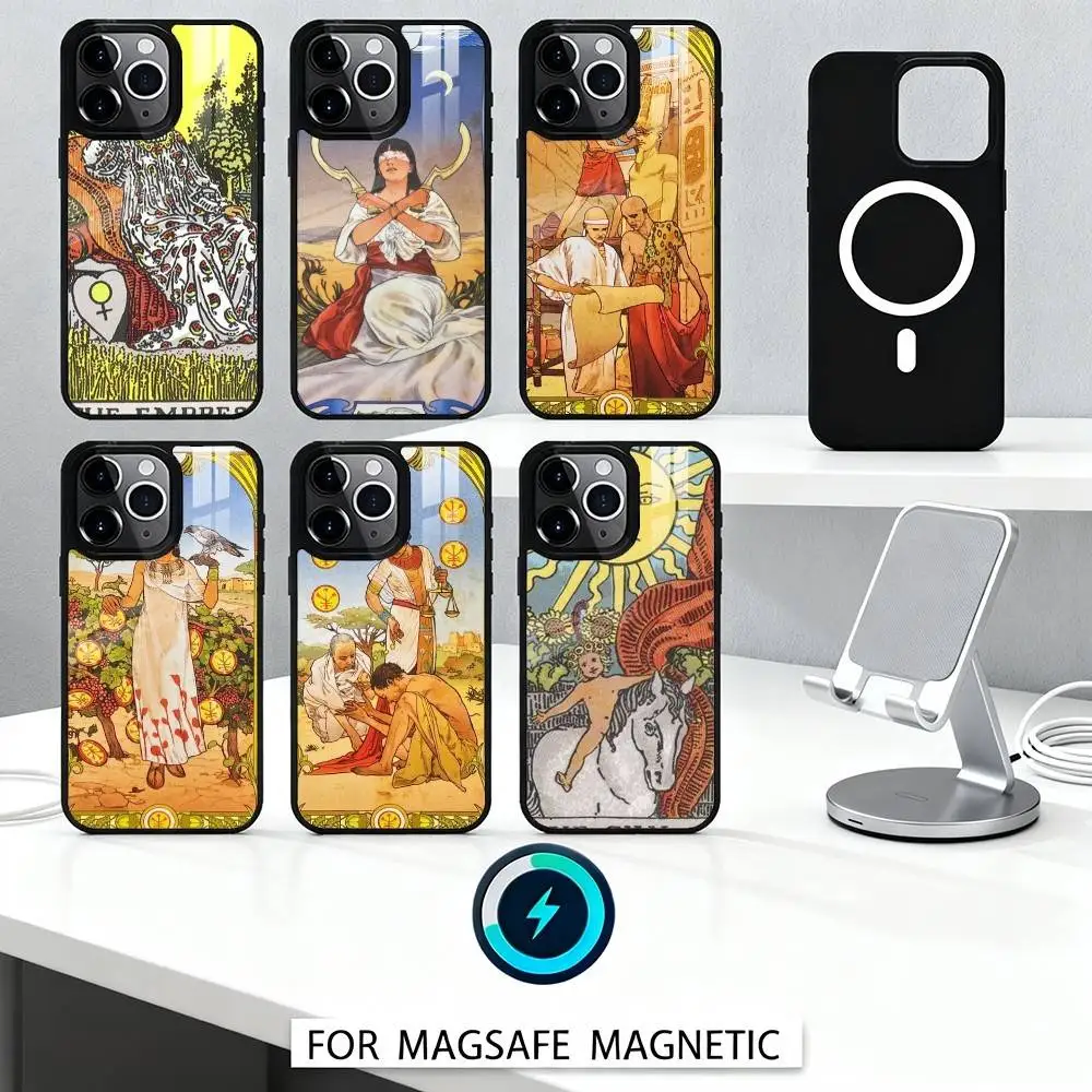 

Egyptian-T-Themed Tarot Phone Case For iPhone 16,15,14,13,12,Pro,Max For Magsafe Magnetic Wireless Charging
