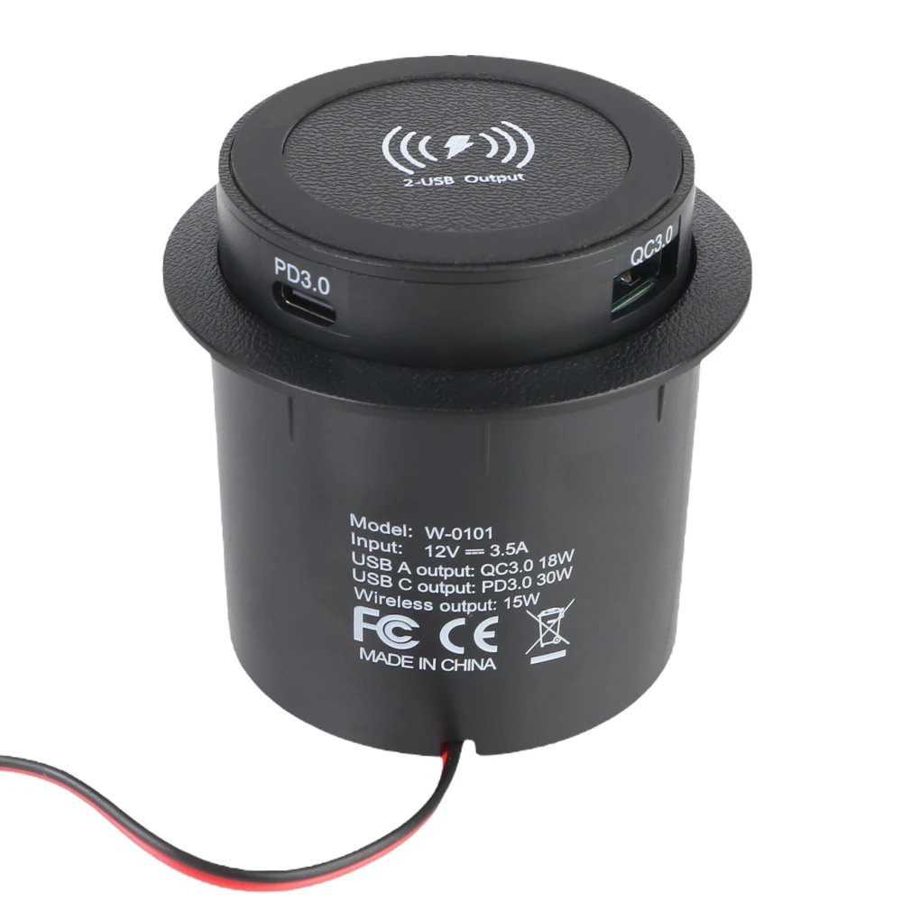 

Разветвитель 12 В/24 В, адаптер питания для автодома, беспроводные зарядные устройства, встроенная розетка, USB-зарядные устройства, порт Type-C PD QC 3,0, для кемпера, автомобиля, грузовика, лодки