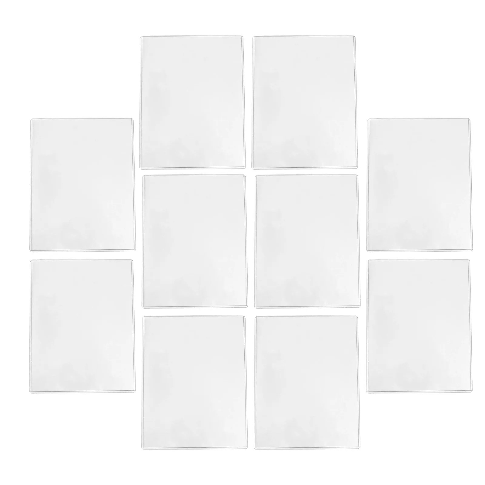 10Pcs Rigid Hard Plastic Sleeve 8.5x11 Thick Clear PVC Document Protector Waterproof Office Classroom Flyer Holder Sleeve