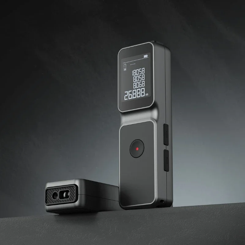 

The new laser rangefinder measures the red line indoors with high accuracy