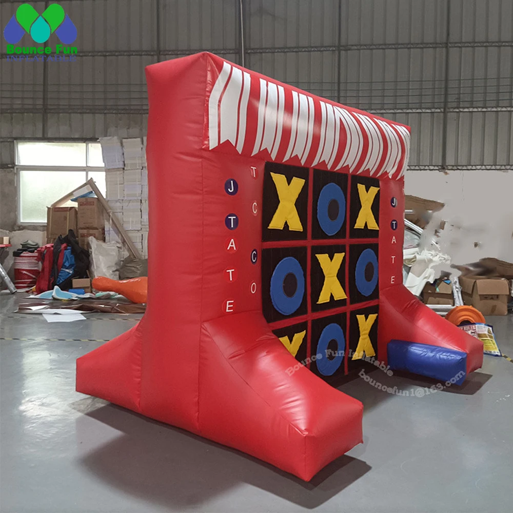 Gigante 2 em 1 carnaval inflável tic tac toe e conectar 4 gigante duplo divertido jogo esportivo inflável para festa evento publicidade