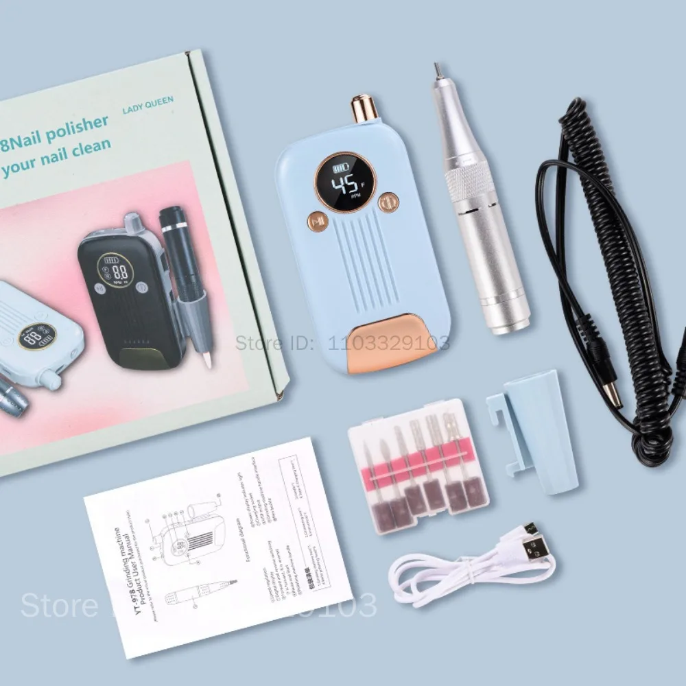 Elektrische nagelpolijstmachine Boren Professionele nagels Slijpen Polijsten Dode huid verwijderen Art Schuurvijl Manicure Machine