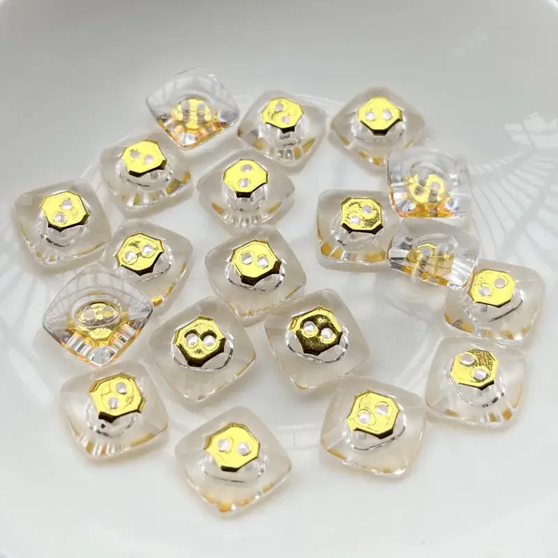 50pcs 3D สแควร์อะคริลิคความโปร่งใสสูงคริสตัล rhinestones เหมาะสําหรับเสื้อผ้า,รองเท้า,กระเป๋า,เครื่องประดับและตกแต่ง DIY