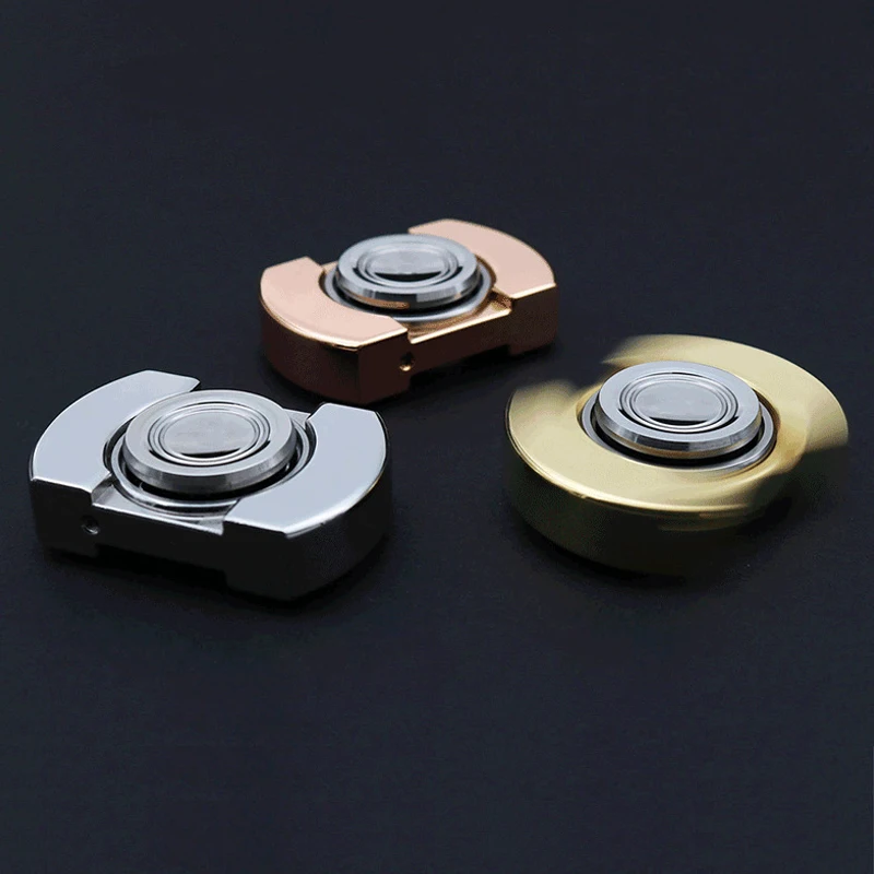 Fidget Spinner de poche en acier inoxydable pour adultes, gadgets sympas, gyroscope du bout des doigts, cadeaux uniques, souligné et anlande