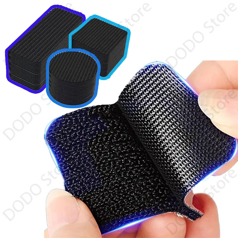 Strong Home Car Carpet Fixing Stickers Self-adhesive Touch Fastener Grip Tape Black Pad Double Faced Mat  Anti Skid Fixed Patch