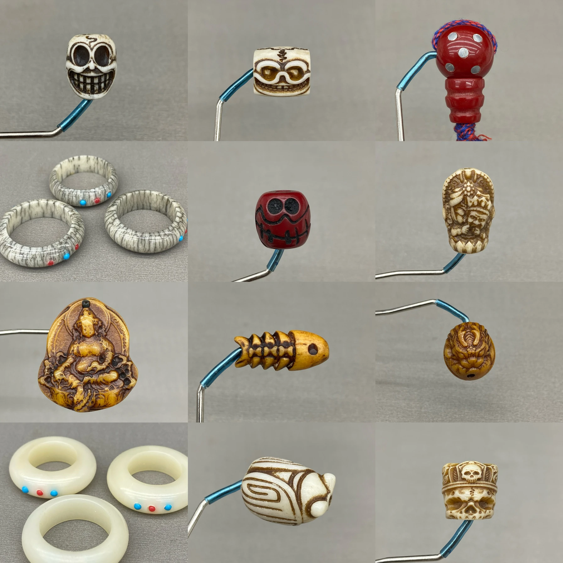 

Тибетские аксессуары с черепами, украшения из верблюжьей кости, старинные кости, бусины для ожерелий и браслетов, рассыпные бусины, декорации в виде черепов, модные украшения