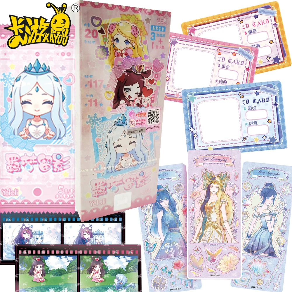 

Genuine KAYOU Ye Luoli Collection Cards Magical Adventure 3D Animation Dreamy Fairy Exquisite ID Sticker Cards Girls Xmas Gifts