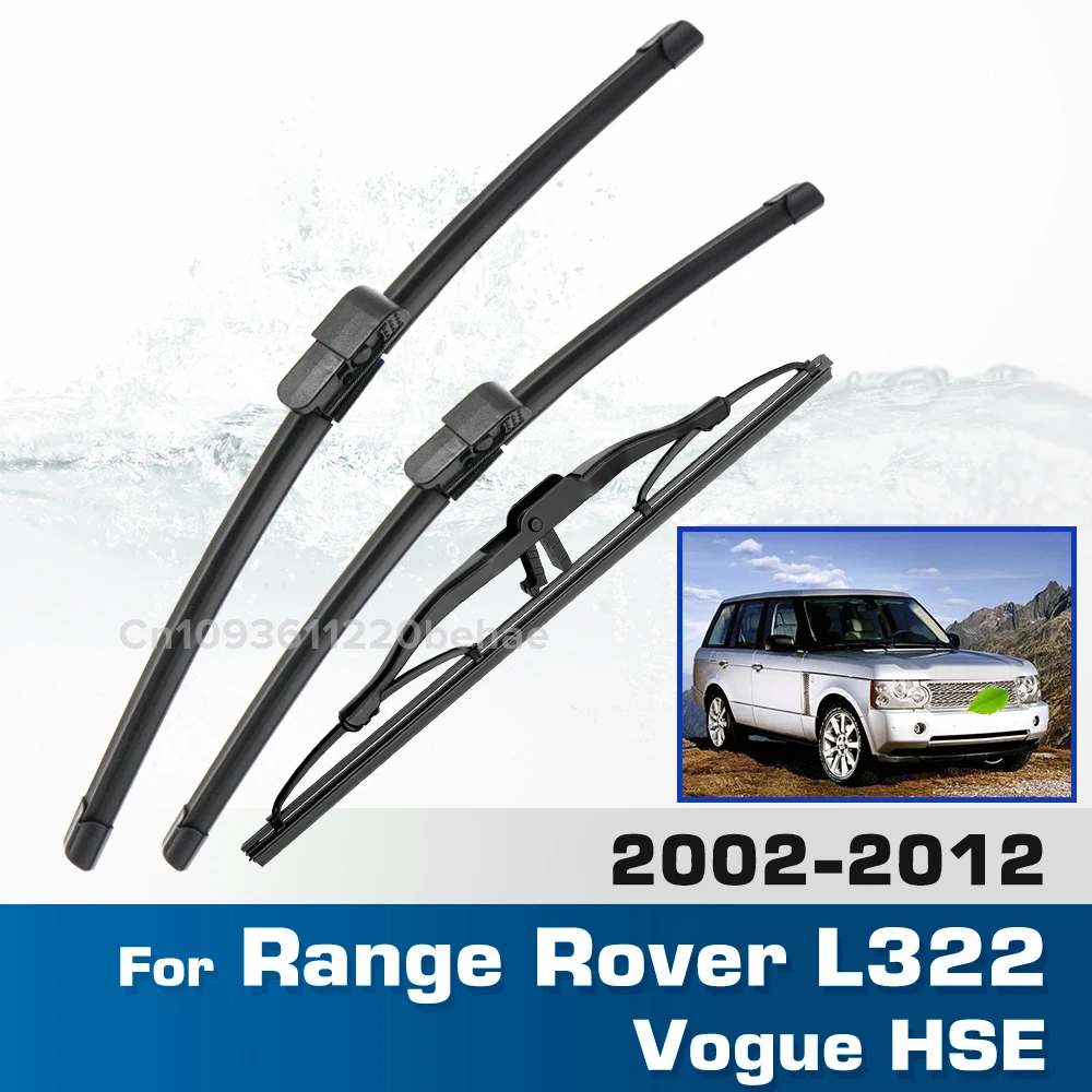 

Wiper Front & Rear Wiper Blades Set For Range Rover L322 Vogue HSE 2002 - 2012 Windshield Windscreen Window 26"+26"+16"