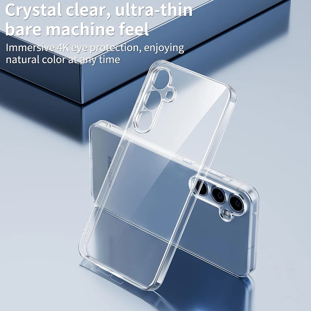 Ultra cienkie silikonowe etui do Samsung Galaxy S24 S23 S21 FE S22 Plus Ultra A55 A35 A15 A25 A54 A14 A34 A24 A05S Clear Cover