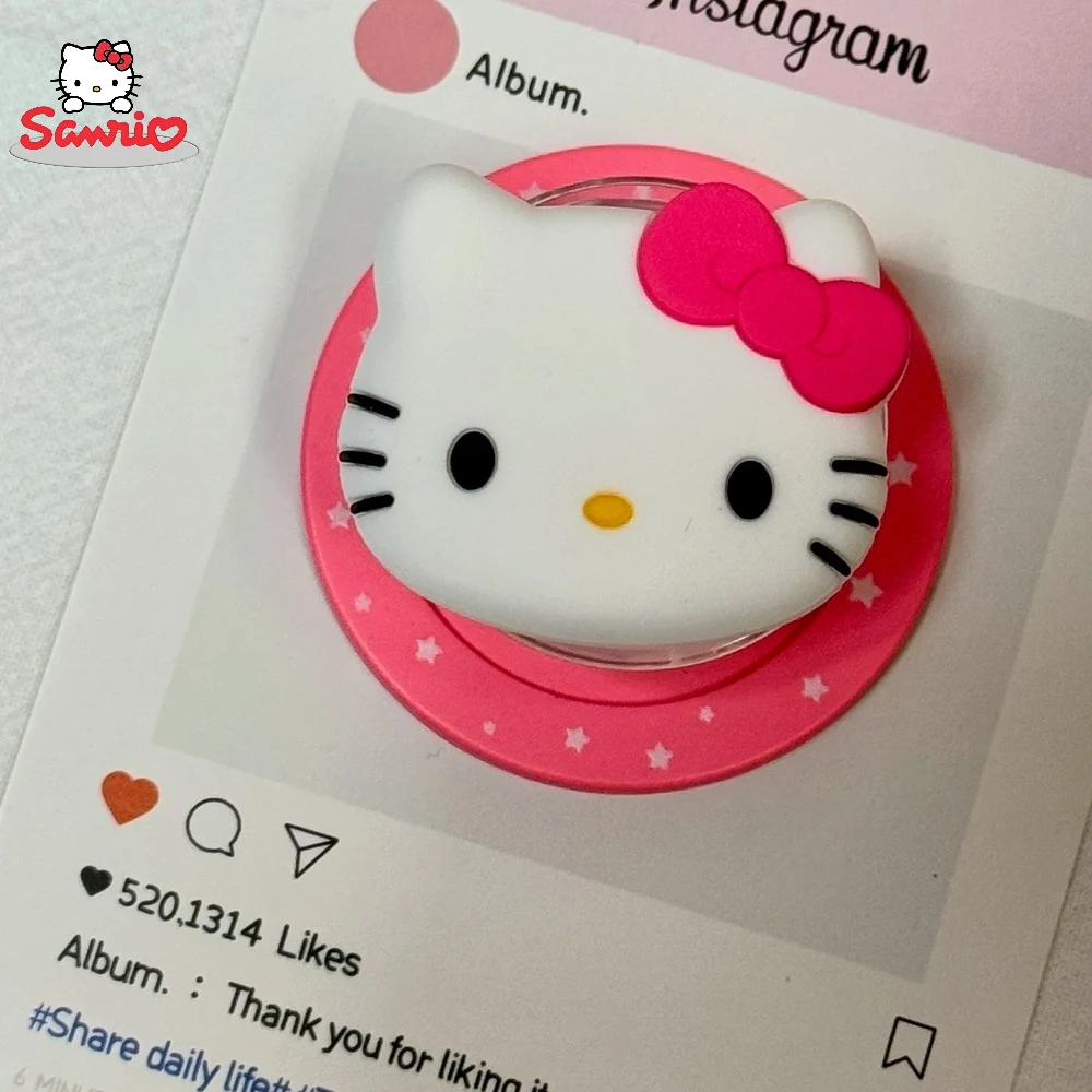 High End Sanrio Hello Kitty Cute Cartoon Magnetic Phone Holder Grip Tok For Magsafe Phone Case Stand For IPhone Samsung Support view 5
