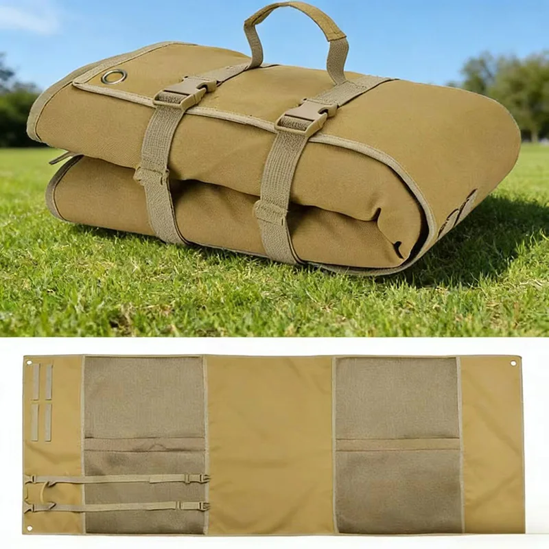 Portable Memory Foam Nap Mat For Camping Thick Waterproof Moisture Proof Roll Up Rest Cushion For Office Lawn Picnic Soft Pad