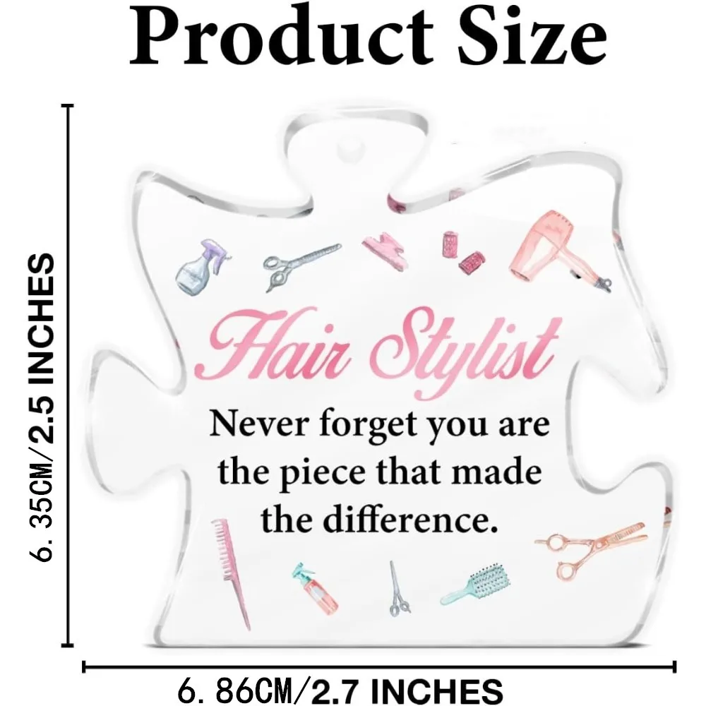 هدية مكعبات ألغاز أكريليك لمصففي الشعر، مثالية لديكور عيد الميلاد في الصالون وهدايا شكرًا لك. #2