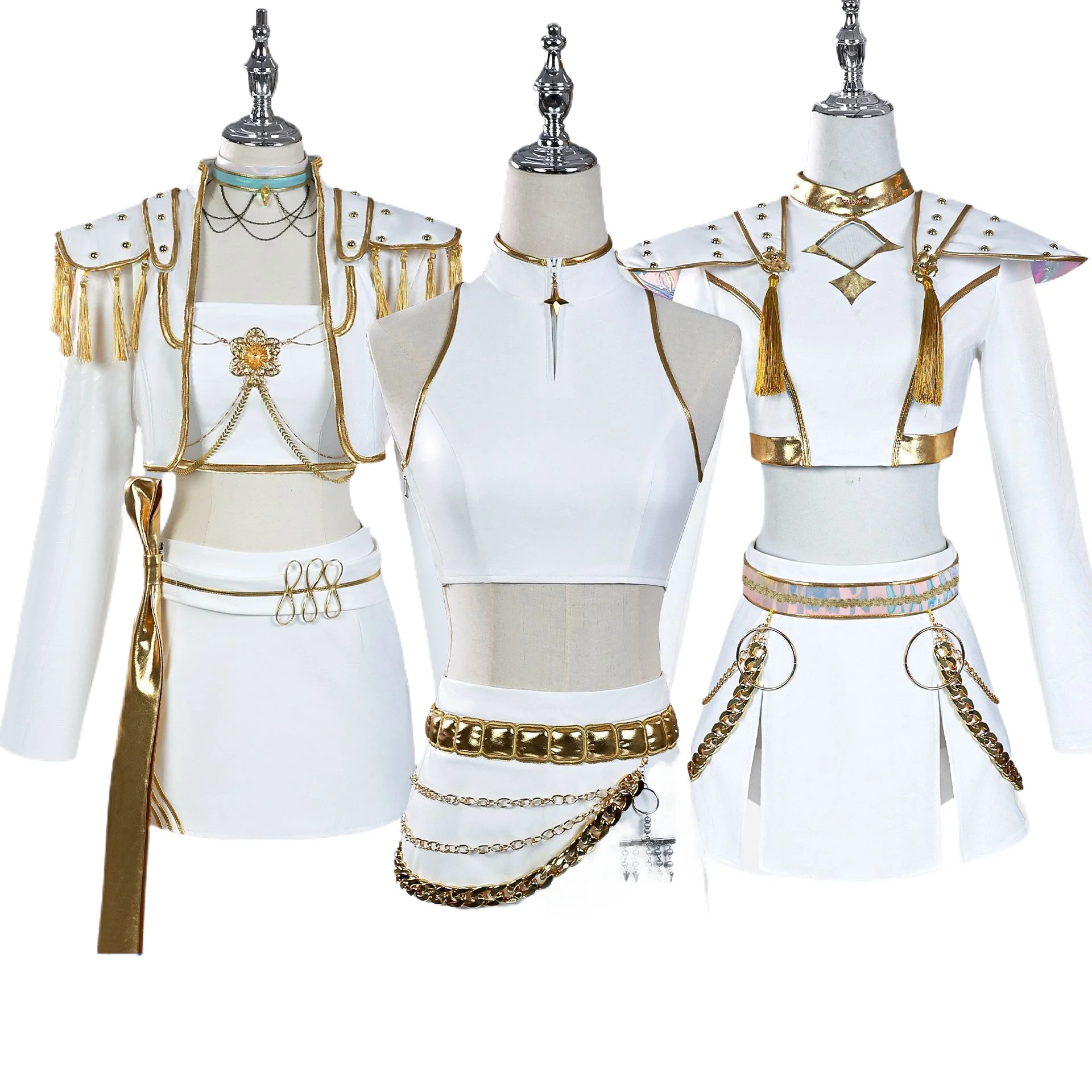 

Demon Hunters Anime K-Pop Mira Zoey Runi Osplay Wigs Costume Black Golden Uniform Role Play for Party Halloween Carnival Outfits